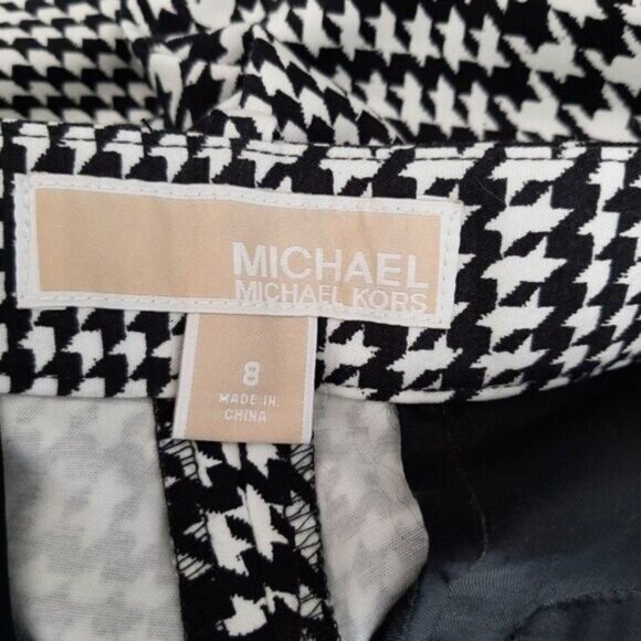 MICHAEL Michael Kors Black and White Plaid Cropped Pants - Picture 11 of 13